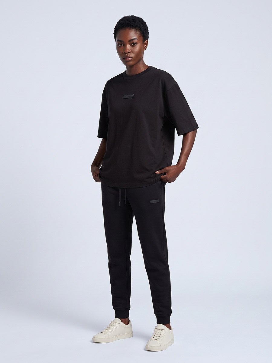 Men Black Graphic Oversized T-Shirt
