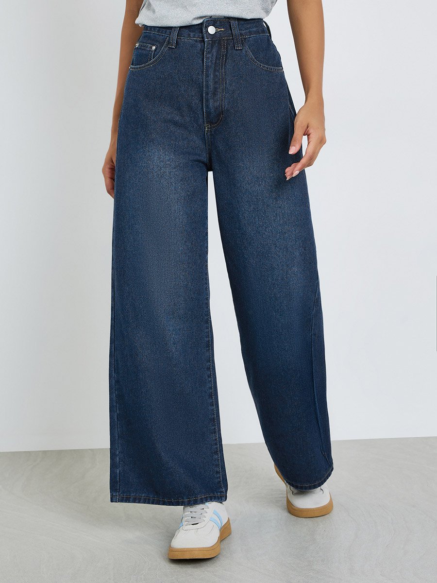 High Rise Wide Leg Jeans