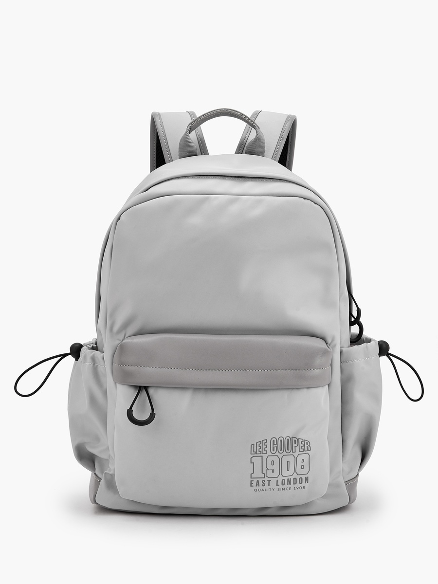 Logo Print Backpack with Adjustable Straps