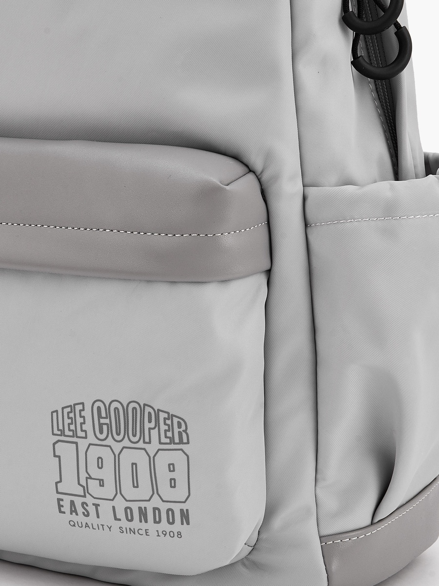 Logo Print Backpack with Adjustable Straps