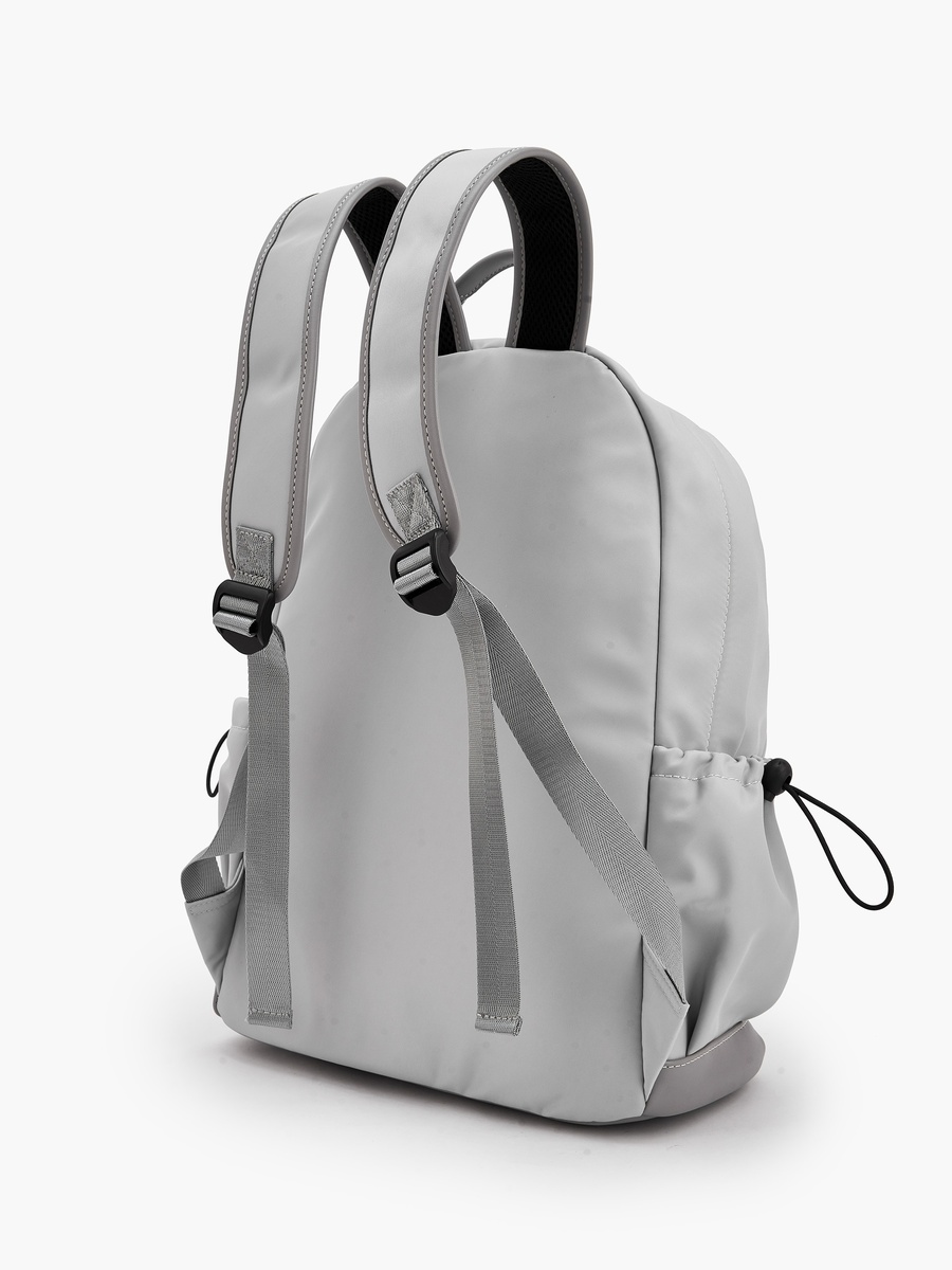 Logo Print Backpack with Adjustable Straps