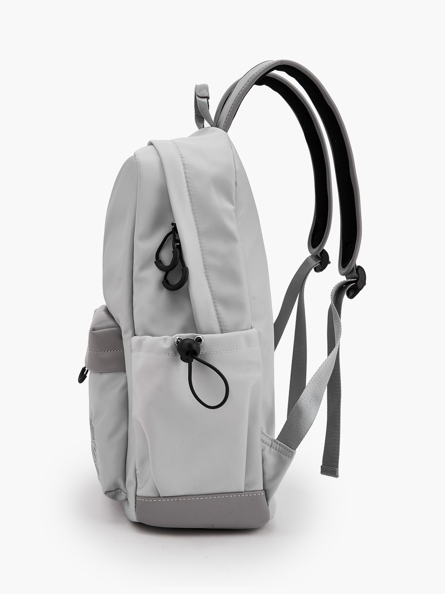 Logo Print Backpack with Adjustable Straps