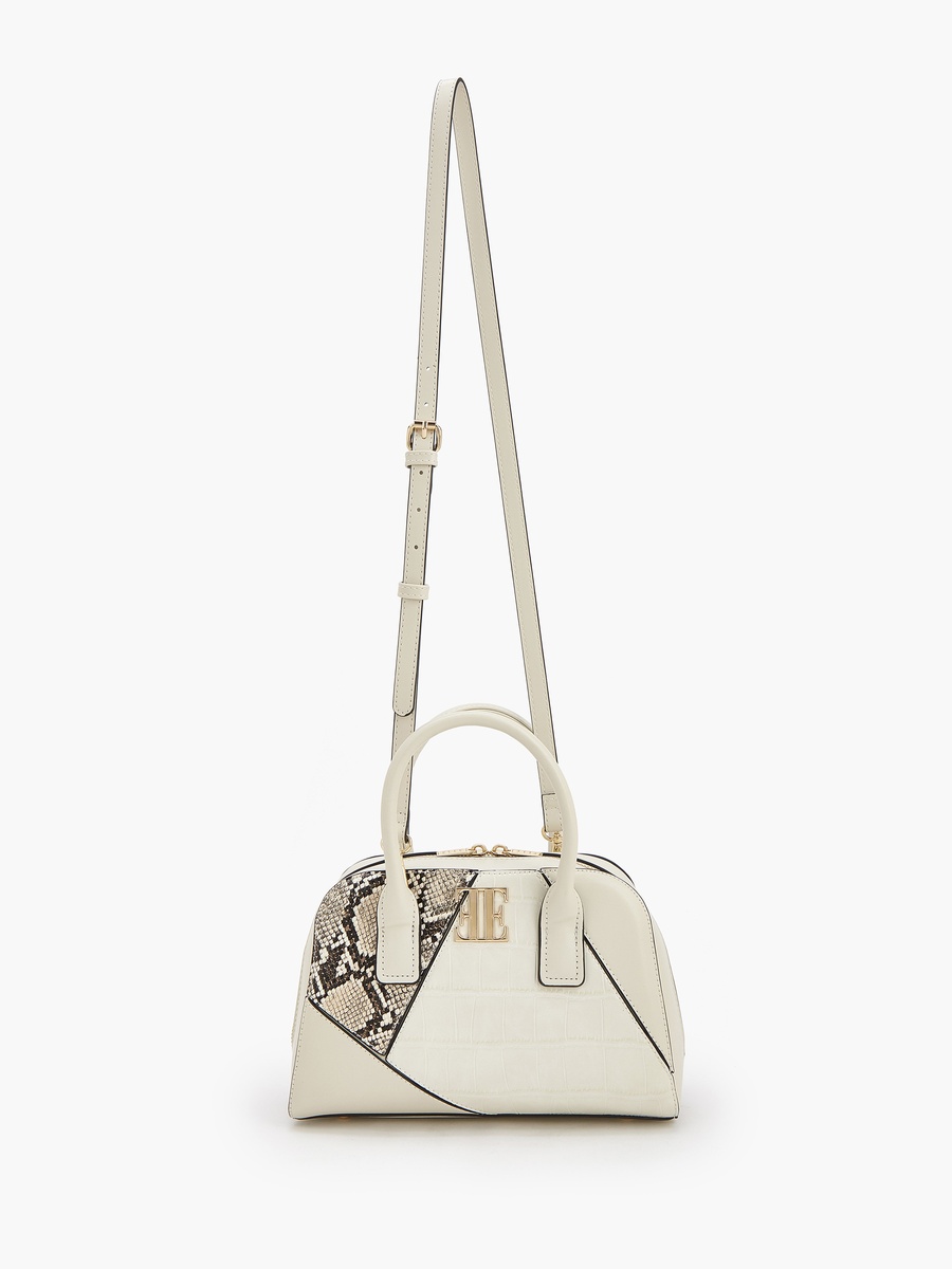 Textured Tote Bag with Detachable Strap