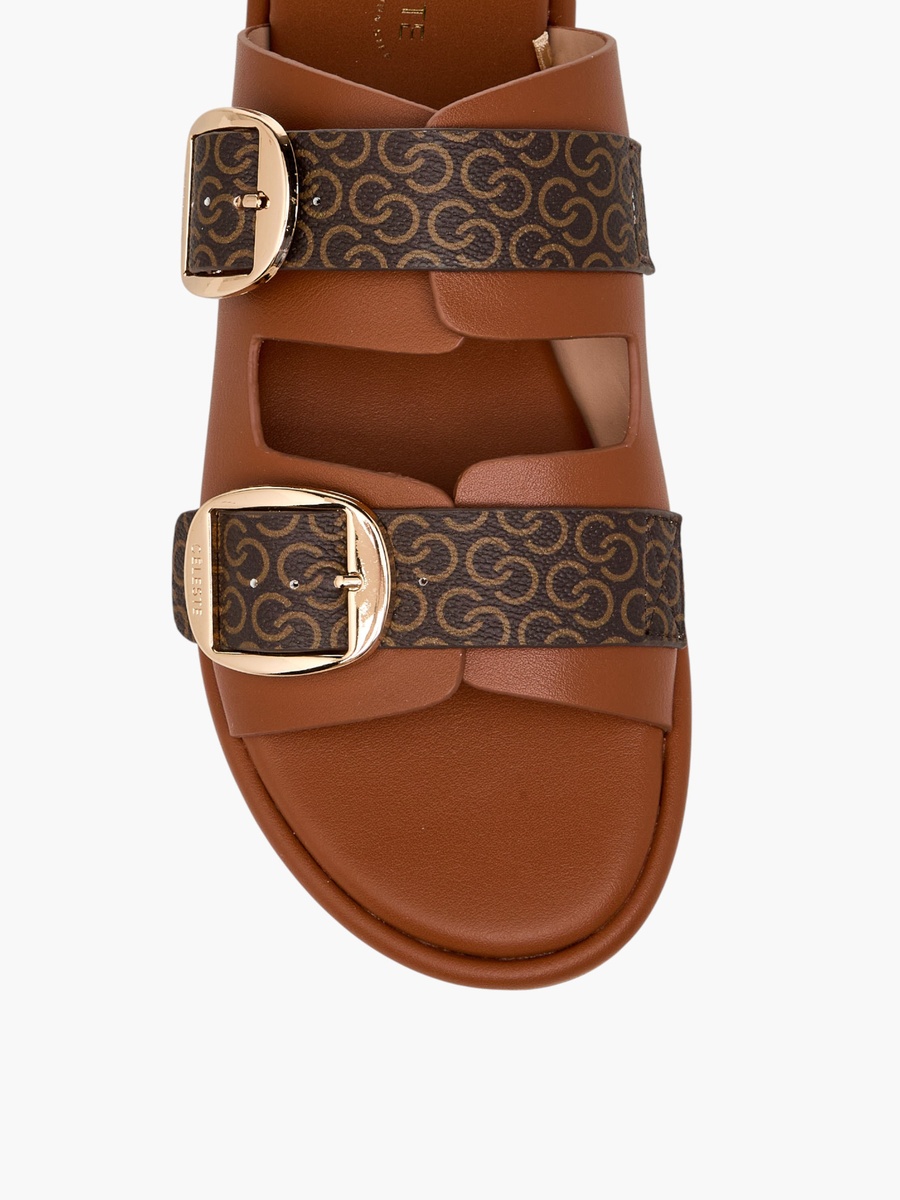 Women Monogram Print Sandals