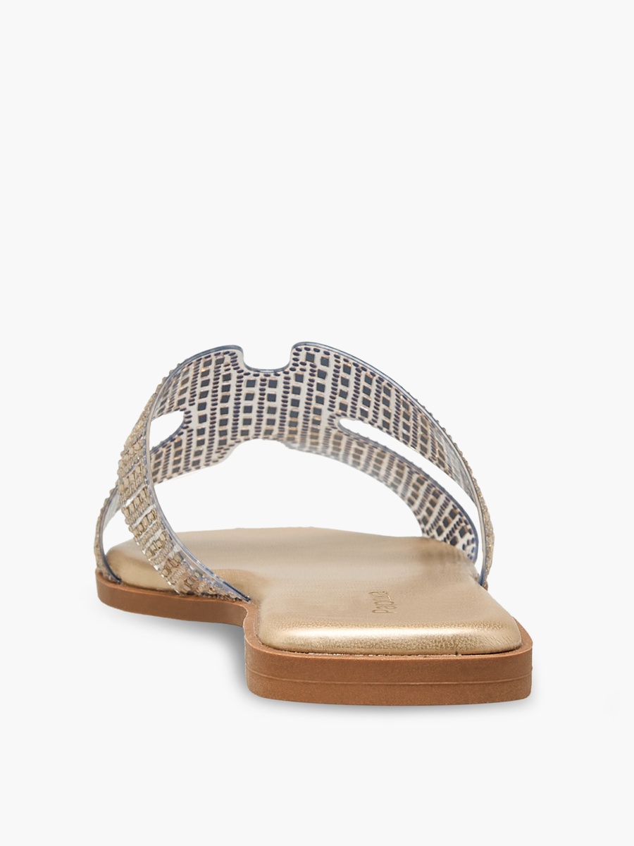 Women Embellished Slip-On Flat Sandals