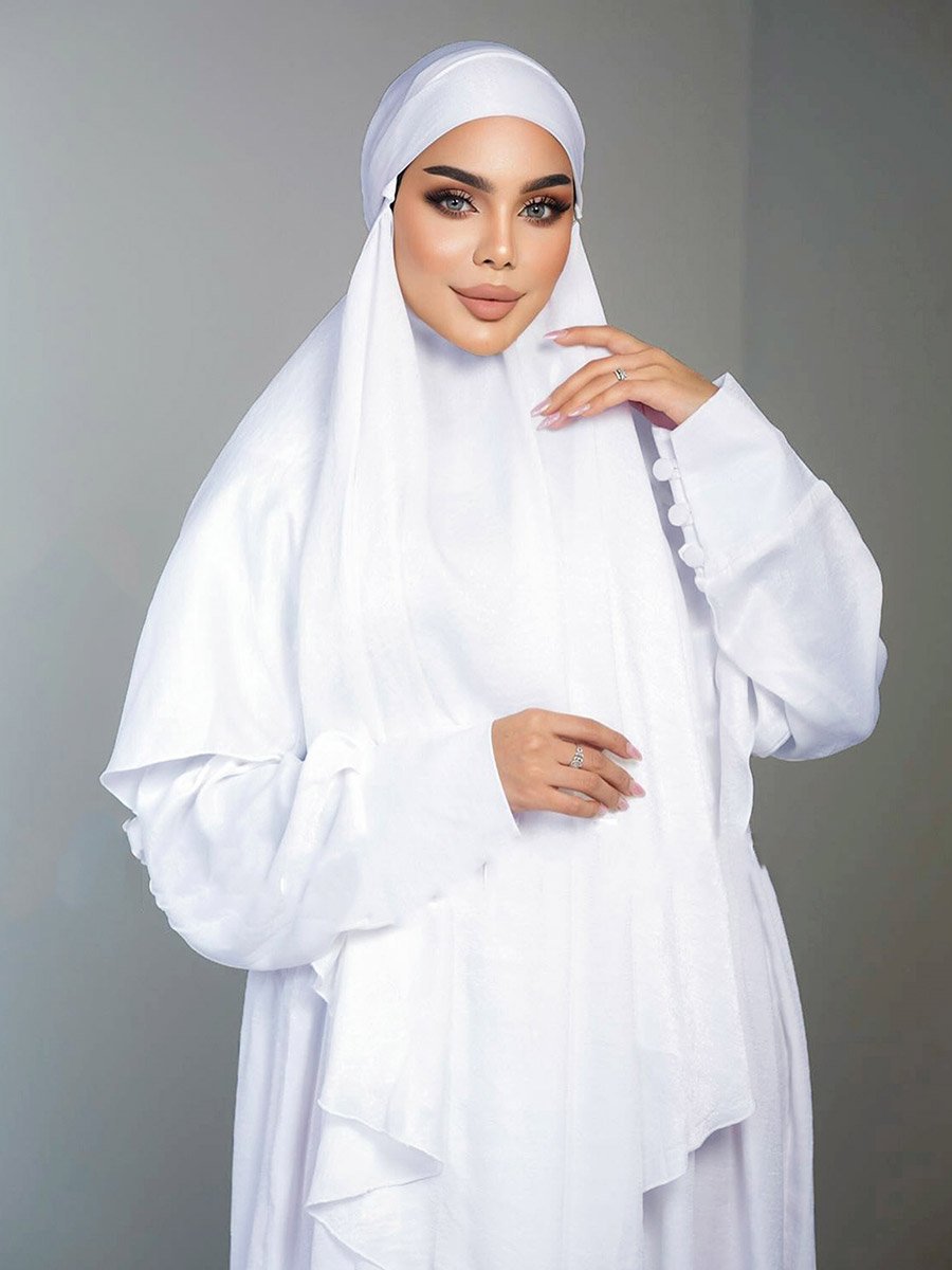 White Solid Hijab