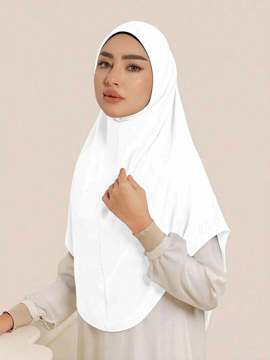 White Solid Hijab