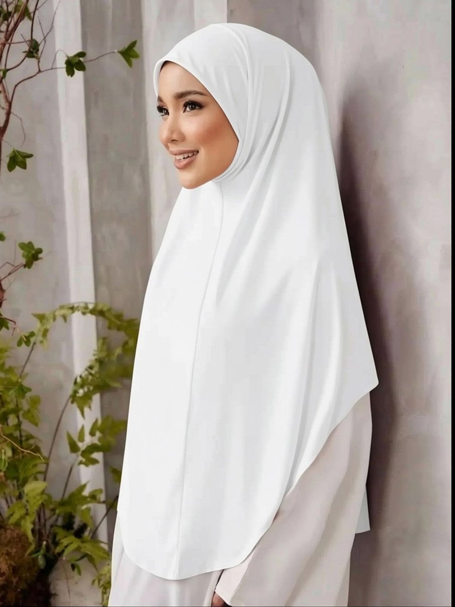 White Solid Hijab