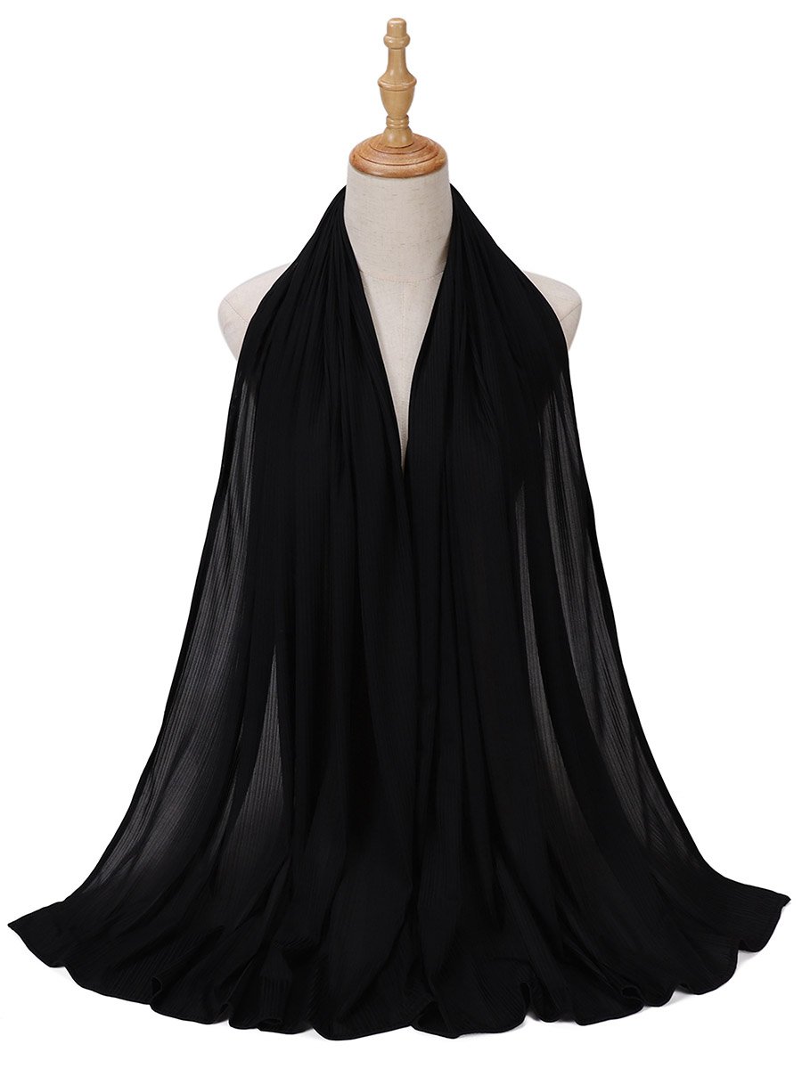 Black Textured Hijab