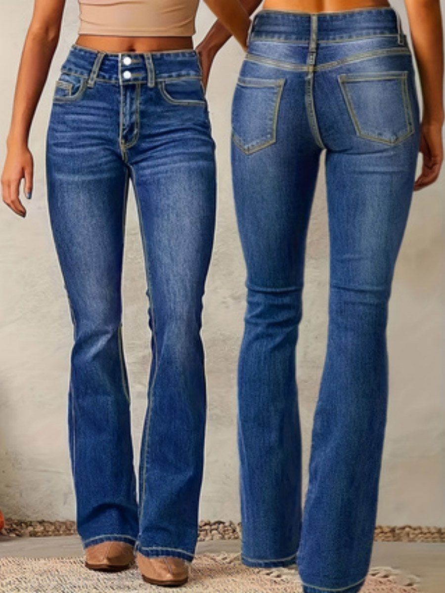 Women Solid Mid Rise Slim Fit Jeans