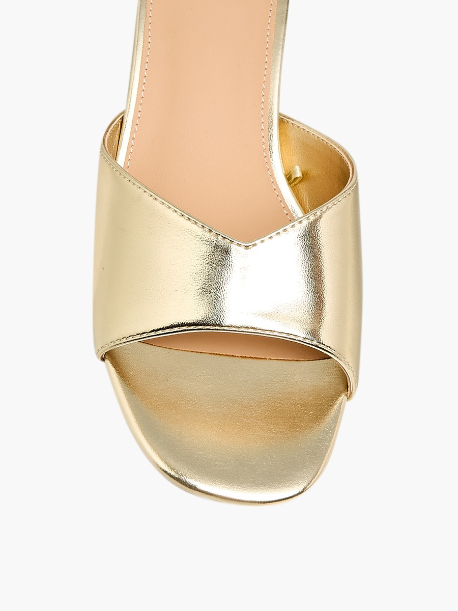 Women Embellished Heel Slip-On Sandals