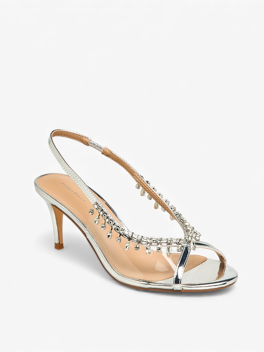 Women Embellished Stiletto Heel Slingback Shoes
