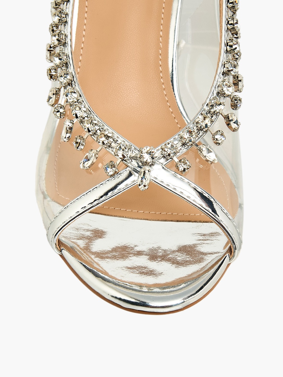 Women Embellished Stiletto Heel Slingback Shoes