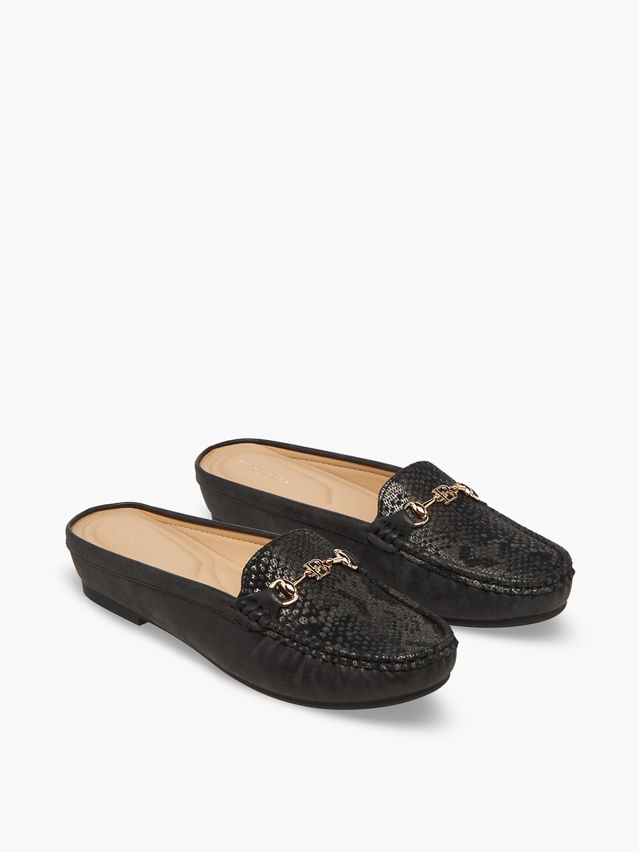 Women Buckle Accent Mules