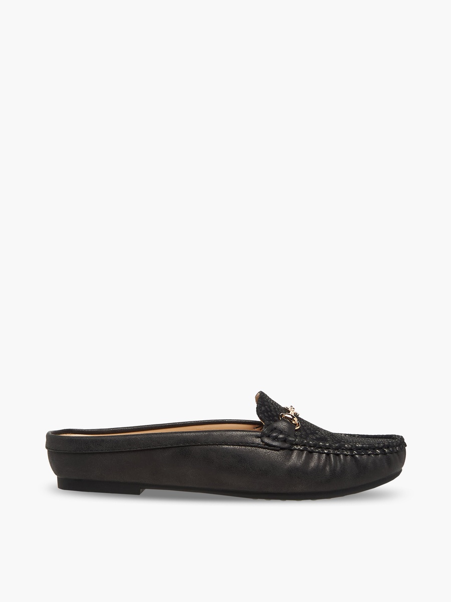 Women Buckle Accent Mules