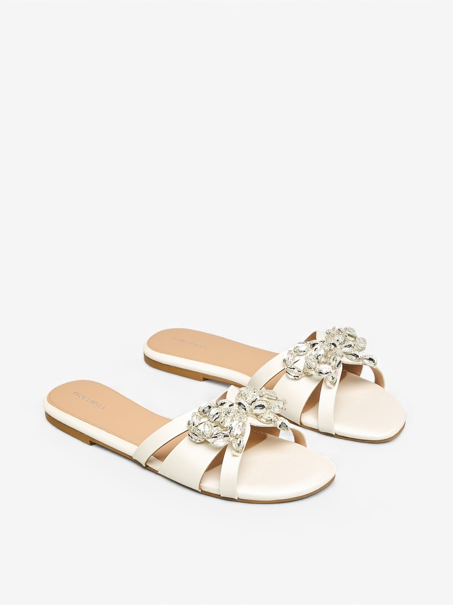Women Embellished Slip-On Flat Sandals