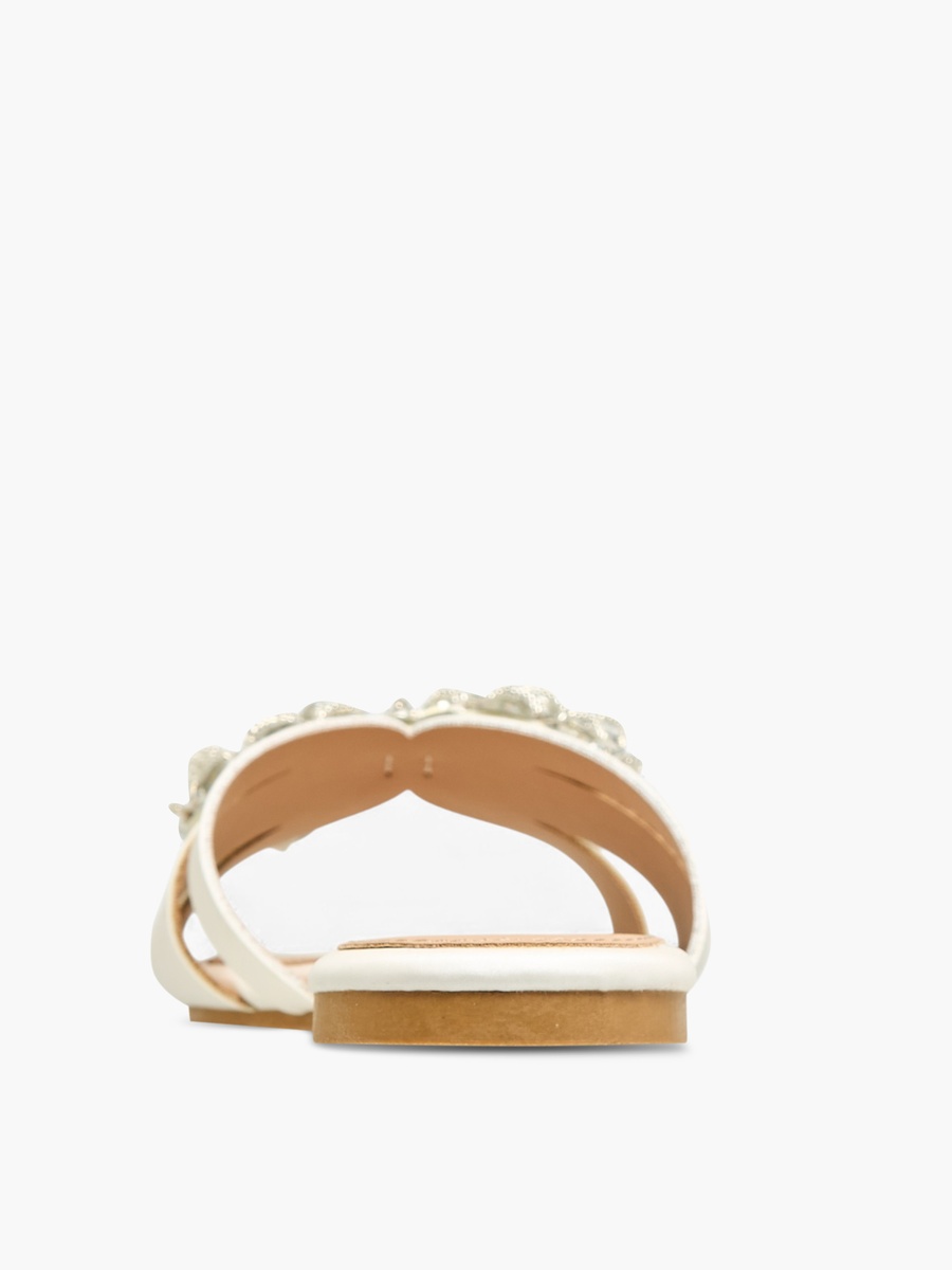 Women Embellished Slip-On Flat Sandals