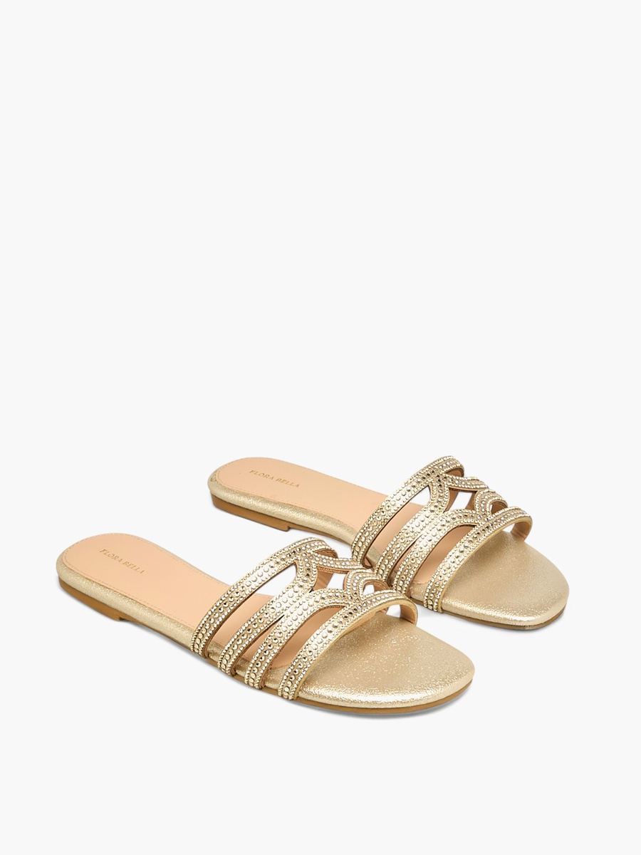 Women Embellished Slip-On Flat Sandals