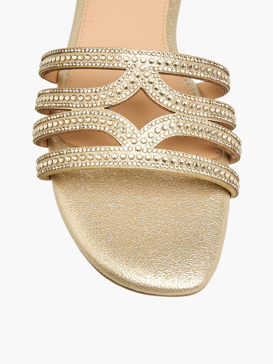 Women Embellished Slip-On Flat Sandals