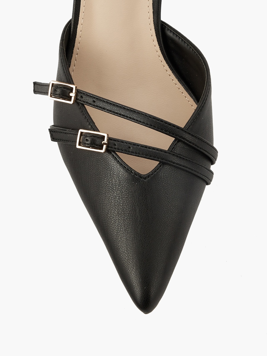 Women Buckle Accent Slingback Shoes