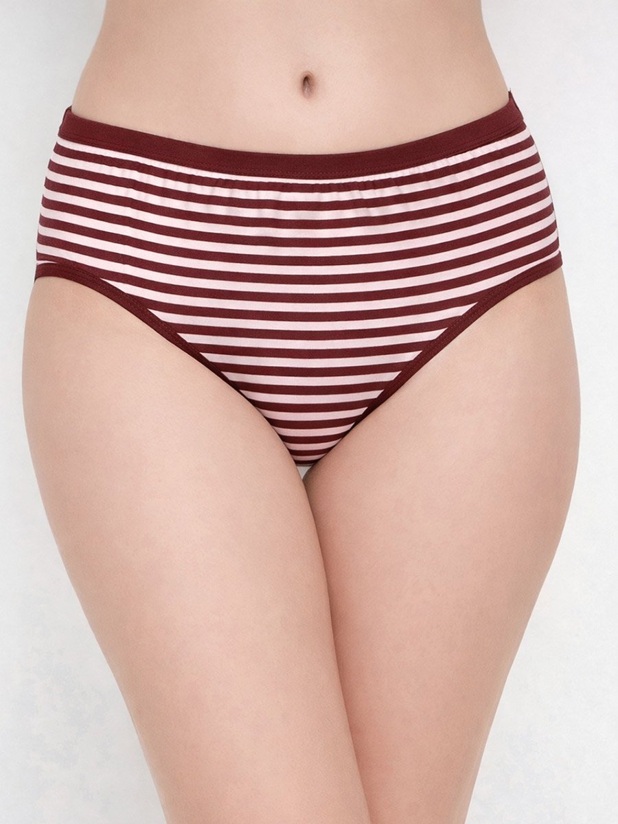 Pack of 3 - Striped High Leg Briefs