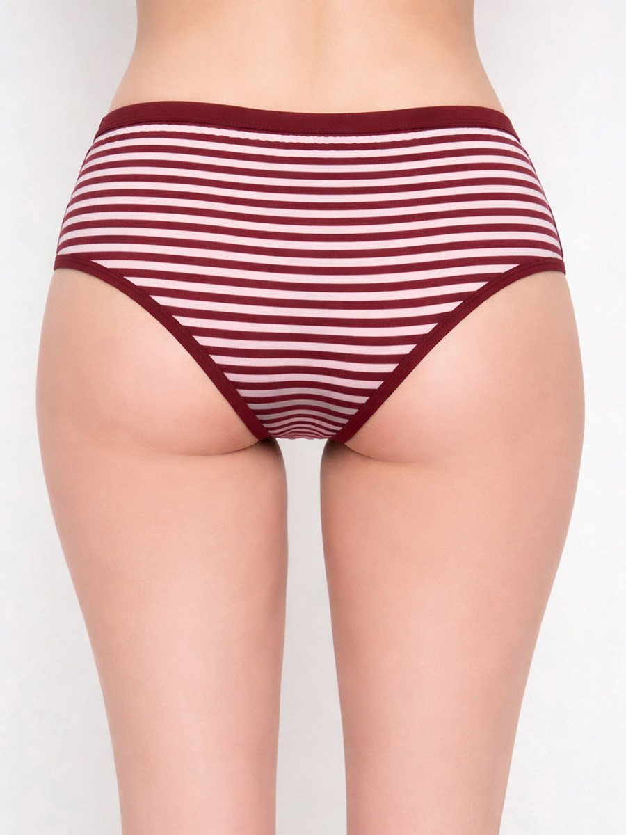 Pack of 3 - Striped High Leg Briefs