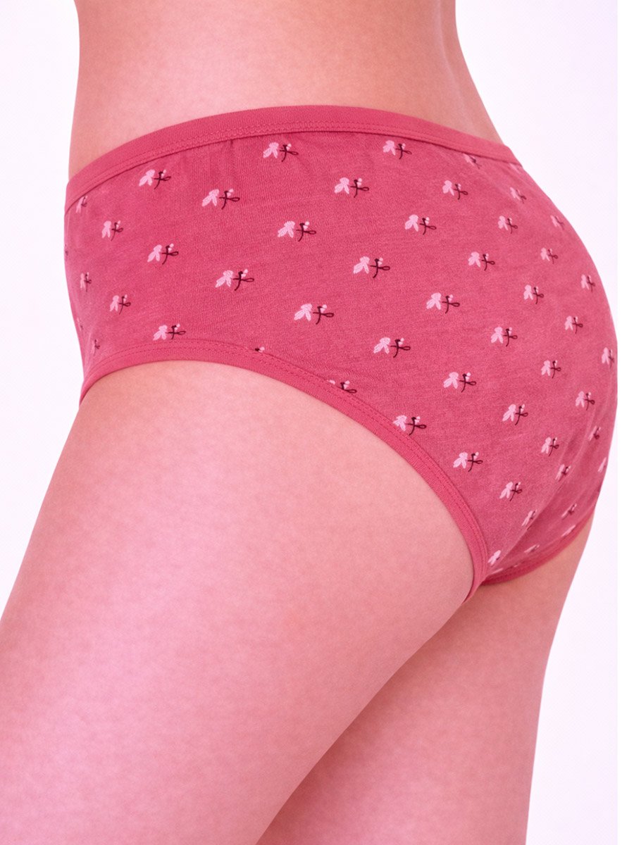 Pack of 3 - Printed Mid Rise Briefs