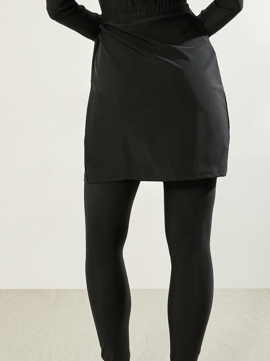 Pack of 3 - Full Sleeve Half Zip Burkini with Cap and Wrap Skirt Set