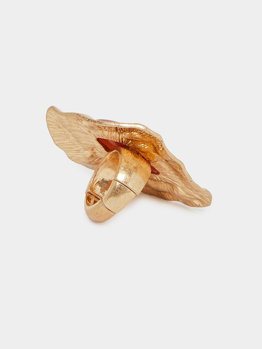 Statement Ring with Amber Stone