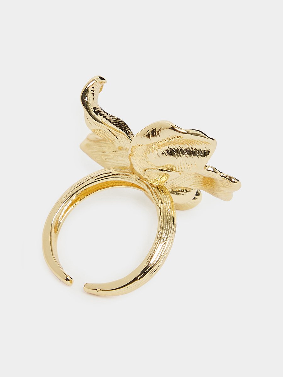 Gold Flower Statement Ring