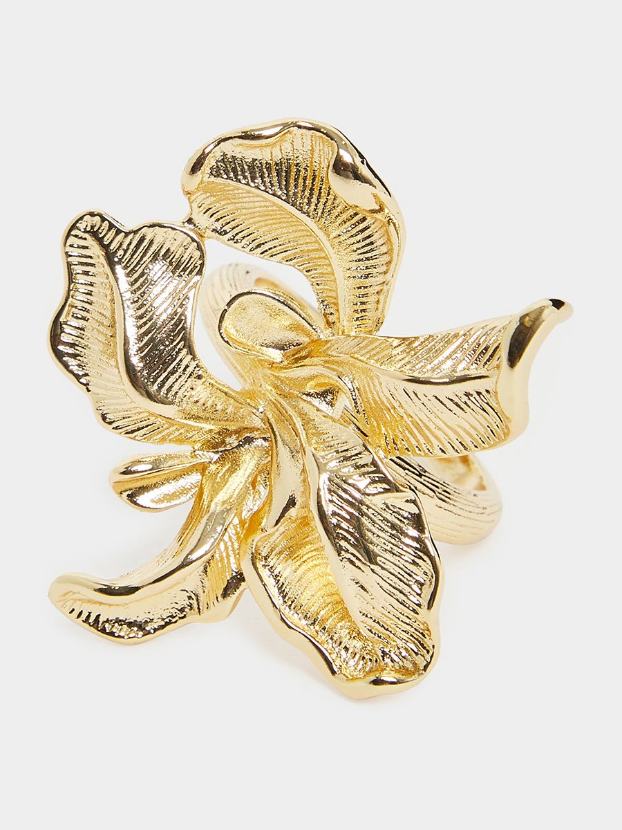 Gold Flower Statement Ring