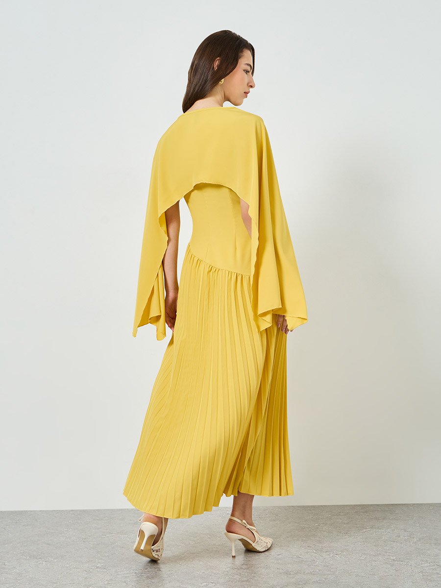 chinese dress ladies Kingsley Pleated Column Dress