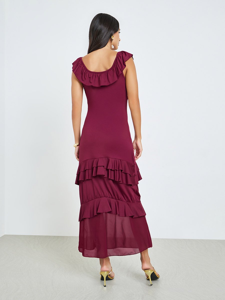 burgundy structured mini dress Short Sexy Homecoming Dance Party Dress main image 1