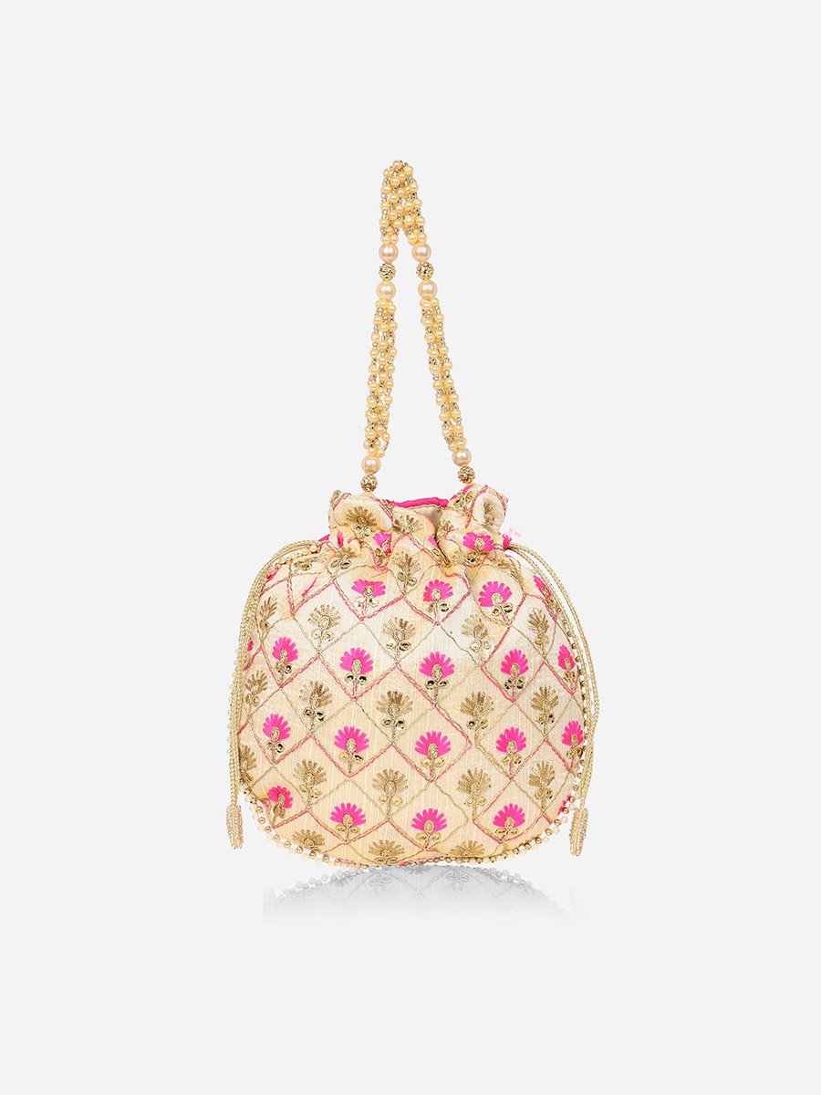 Women Embellished Beaded Potli Clutch