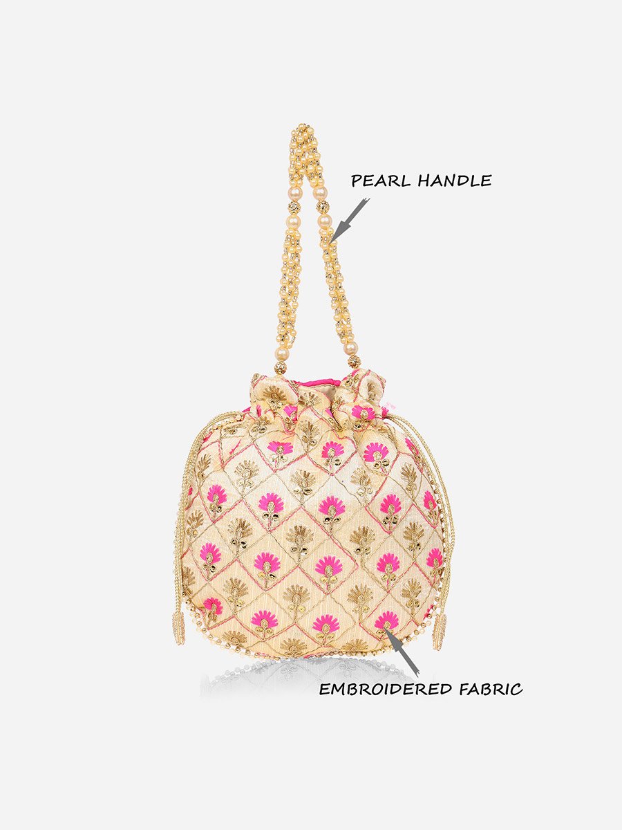 Women Embellished Beaded Potli Clutch