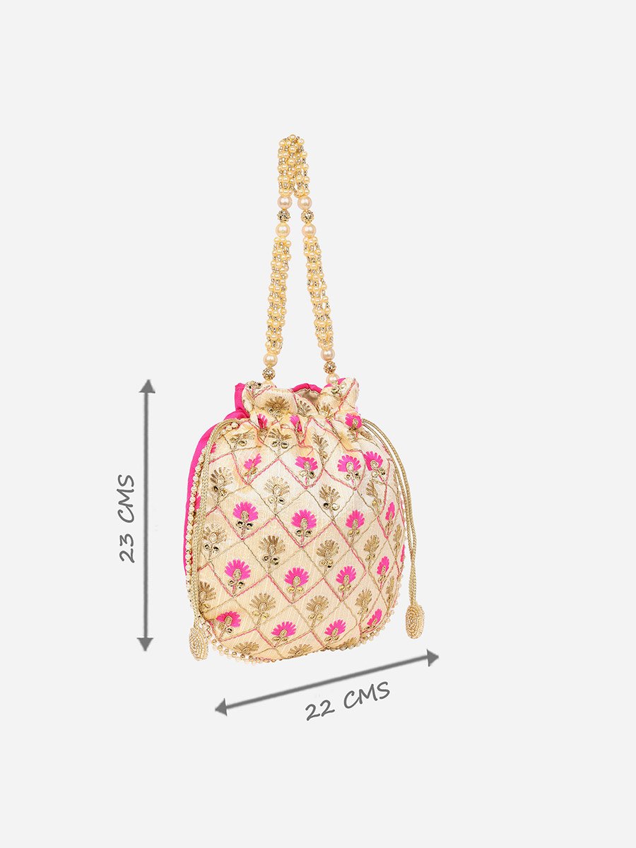 Women Embellished Beaded Potli Clutch
