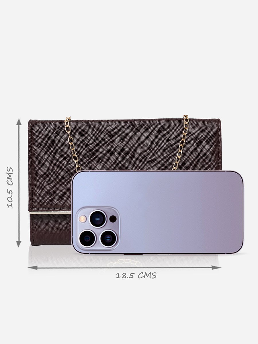Women Gold Chain Clutch Bag