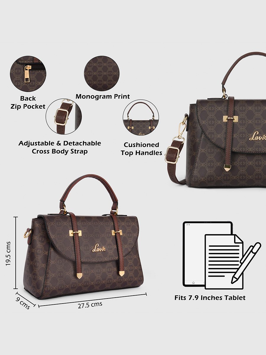 Mono Beech Flap Satchel Handbag