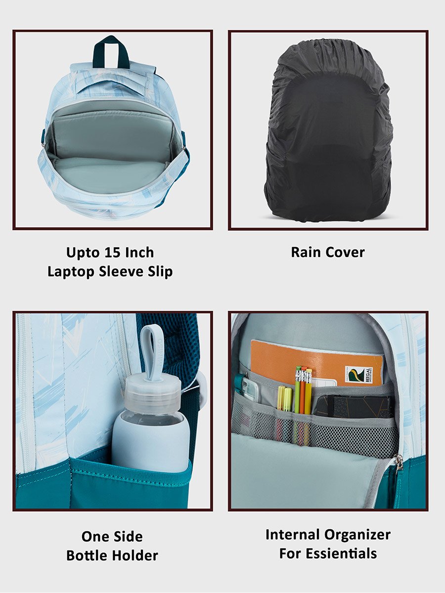 Brushstrokes Laptop Backpack with Pencil Pouch 36L 19Inches