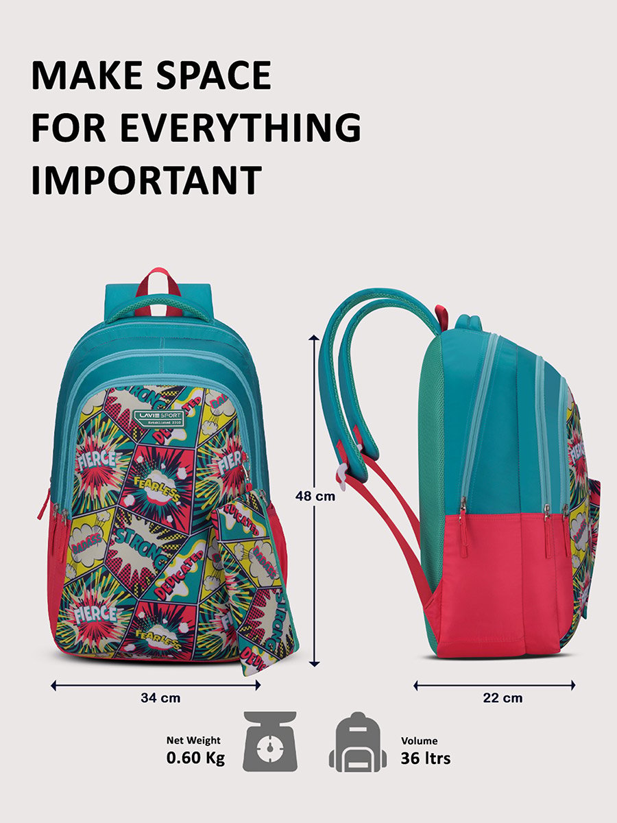 Fierce Backpack with Pencil Pouch 36L 19Inches