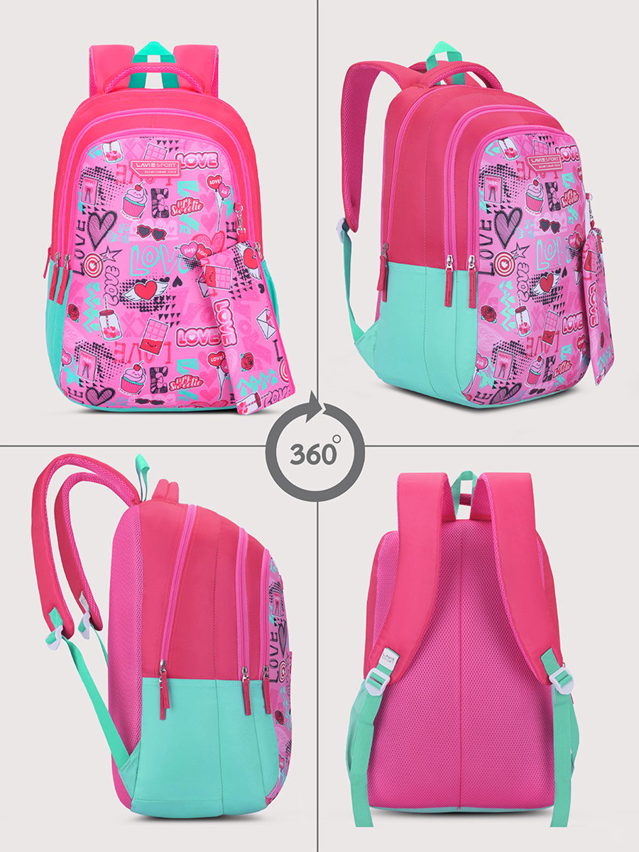 Valentine Backpack with Pencil Pouch 36L 19Inches
