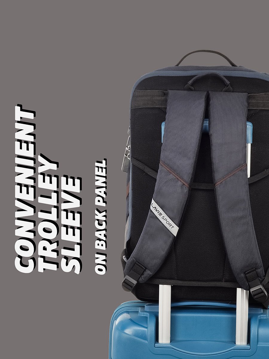 Emperor25 Anti-Theft Navy Brown Laptop Backpack 24L