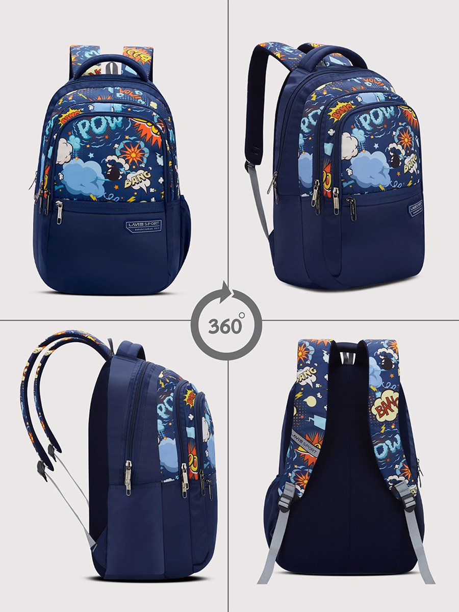 Boom Navy Blue Backpack 17Inch 30L 