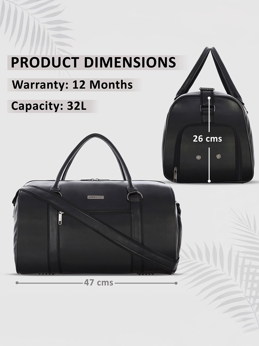Pilot Black Unisex Duffle Bag 32L 