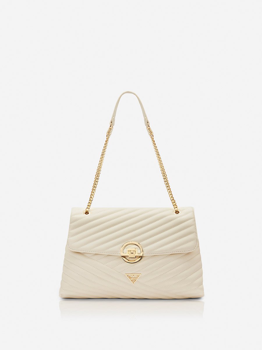 Denver Quilted Large Flap Satchel Bag