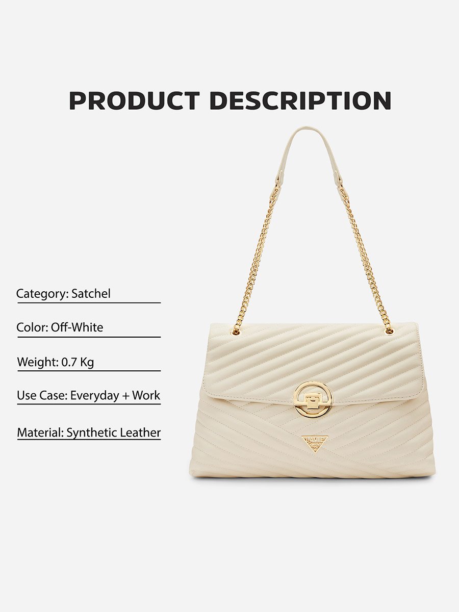 Denver Quilted Large Flap Satchel Bag