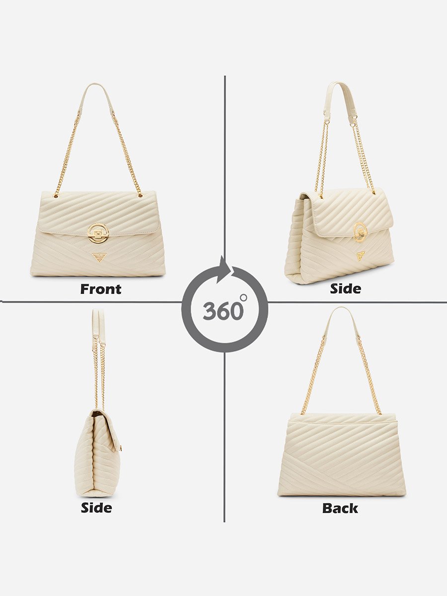 Denver Quilted Large Flap Satchel Bag