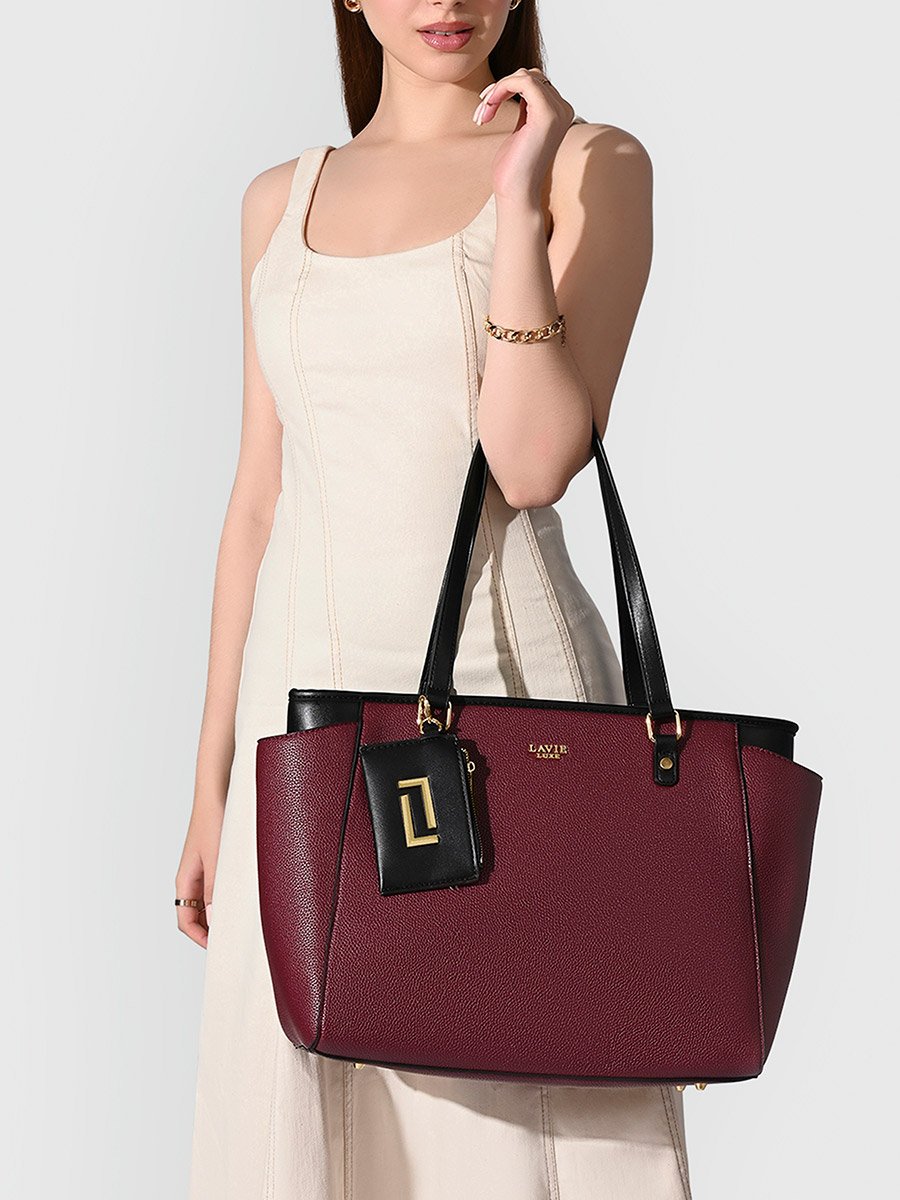Women Maroon Addie Large Tote