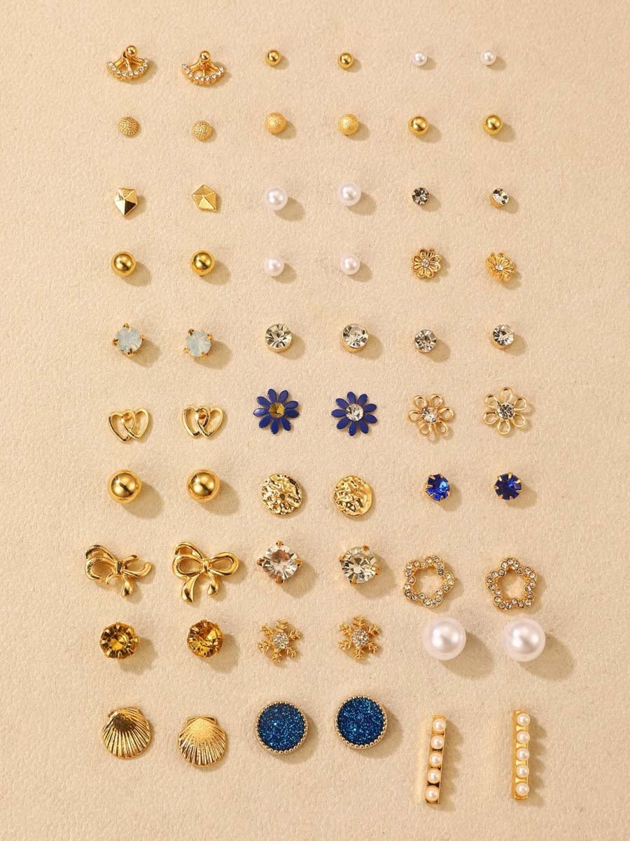 Set of 30 - Assorted Stud Earrings
