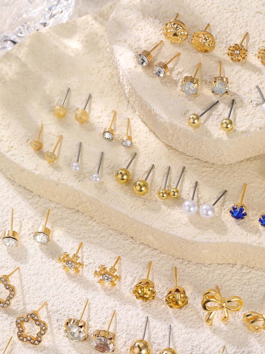 Set of 30 - Assorted Stud Earrings